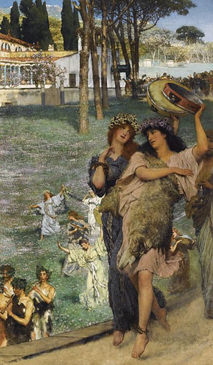 Alma-Tadema, Sir Lawrence On the Road to the Temple of Ceres (mk23) Spain oil painting art